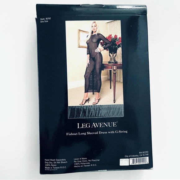 NWT Micro-Fishnet Long-Sleeve Maxi Overlay Cover-Up - Picture 3 of 4